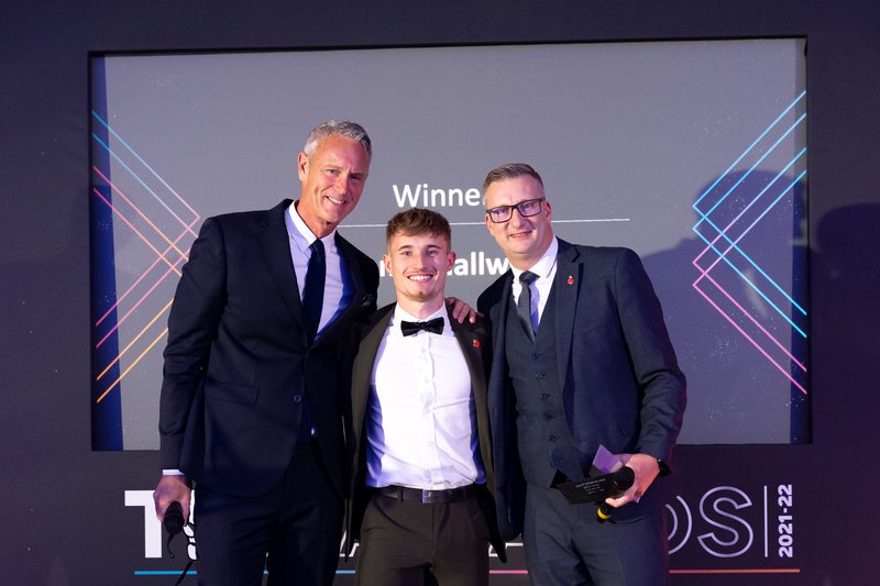 Adam Smallwood Outstanding Diving Coach collected by Jack Laugher