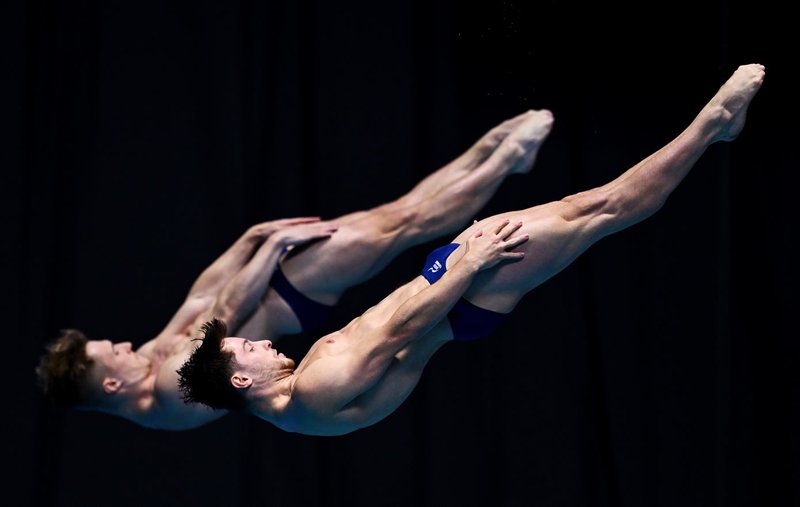 Anthony Harding Jack Laugher required dive Men's 3m Synchro Fukuoka 2023