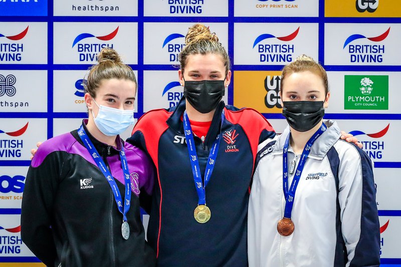 Grace Reid Amy Rollinson Yasmin Harper Women's 3m Springboard medals NDC 2022