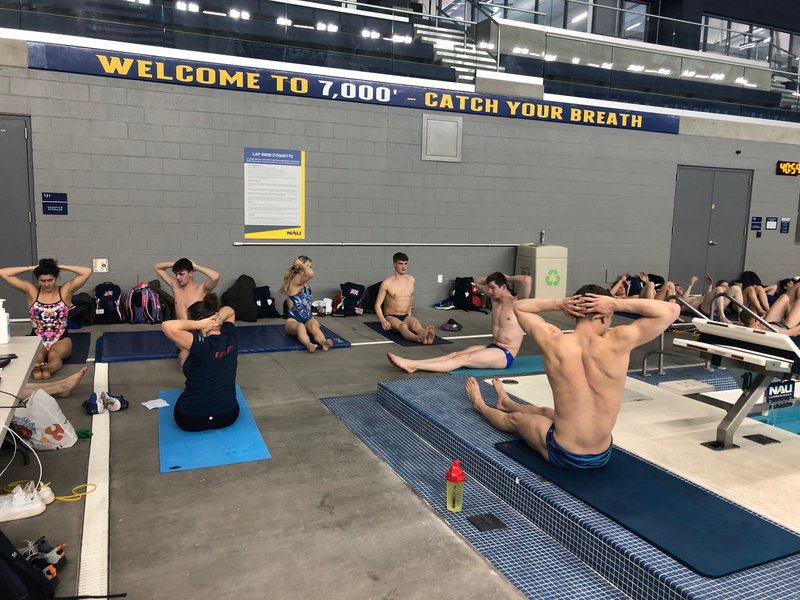 British swimmers in training at the altitude camp in Flagstaff, Arizona