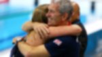 Bill Furniss Becky Adlington hug London 2012