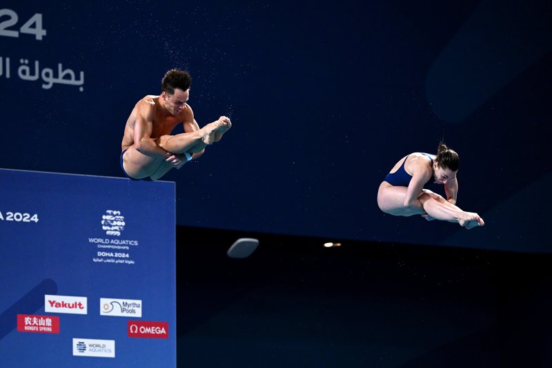 Tom Daley and Scarlett Mew Jensen Doha 2024 [GettyImages]