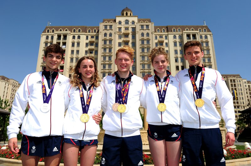 Diving medallists at Baku 2015 [Getty]