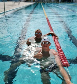 Hector Pardoe (right) with Rio 2016 Bronze medallist Marc-Antoine Olivier (FRA)