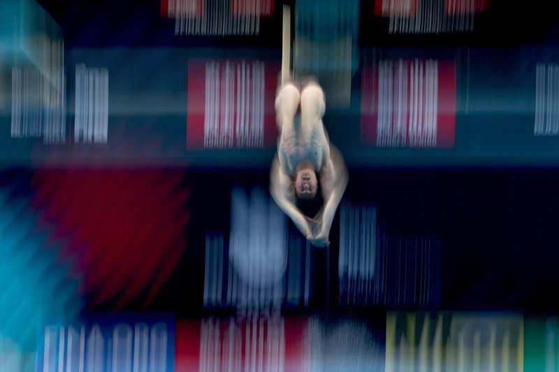 Jack Laugher blur 3m Springboard semi Budapest 2022