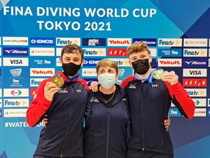 Jane Figueiredo Tom Daley Matty Lee Diving World Cup gold 2021