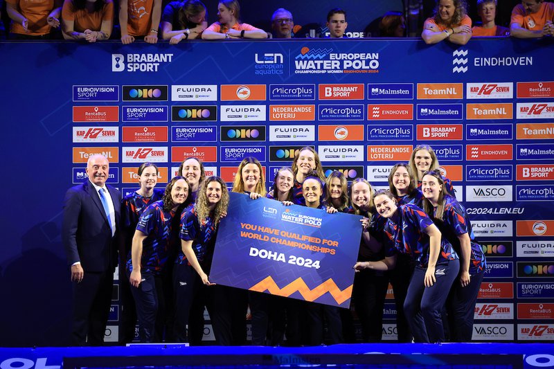 Britain women's water polo team World Champs qualification Doha 2024 picture