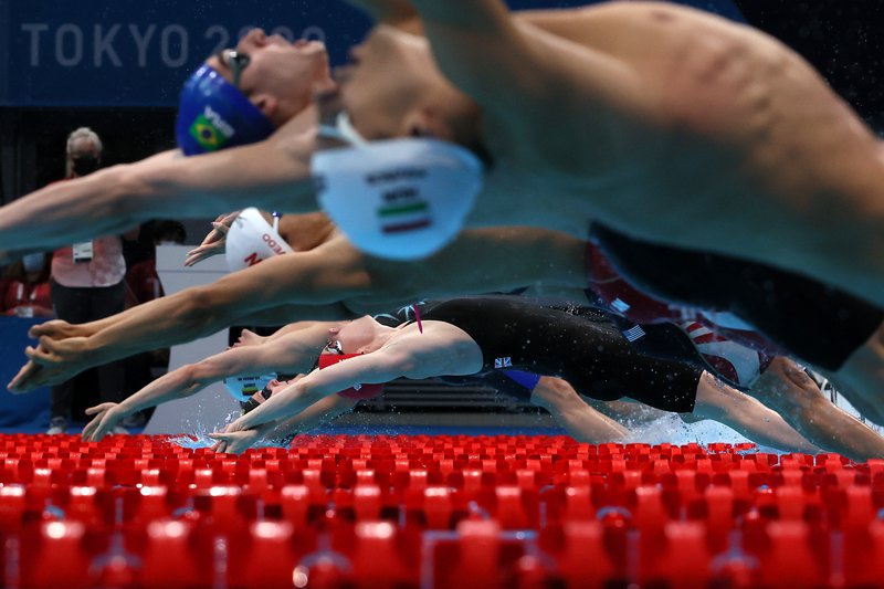 Kathleen Dawson Mixed 4x100m Medley Relay heat start Tokyo 2020