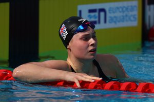 Katie Shanahan lane rope 200m Backstroke Rome 2022