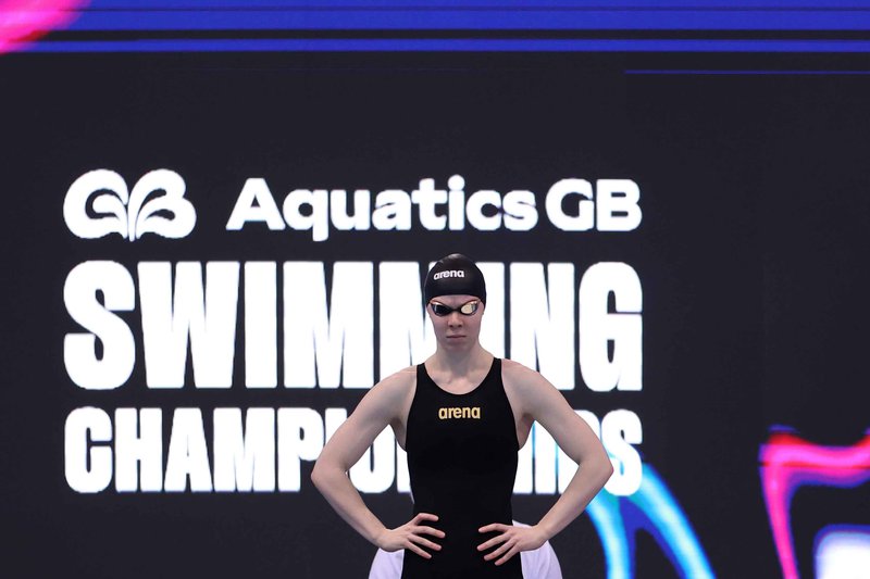 Laura Stephens Speedo Aquatics GB Swimming Champs branding 