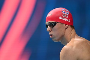 Lewis Burras ready Men's 4x100m Freestyle Relay Budapest 2022