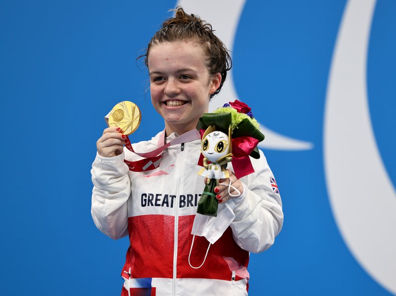 Maisie Summers-Newton GOLD SB6 100m Breast Tokyo 2020 [Getty]