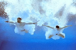 Matty Lee Noah Williams underwater shot 10m Synchro Birmingham 2022