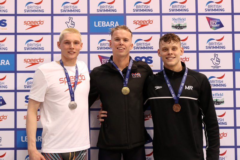 Men's 100m Freestyle podium BSC 2023 MH