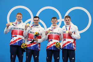 Men's 4x200m Freestyle Relay GOLD MEDALS Tokyo 2020