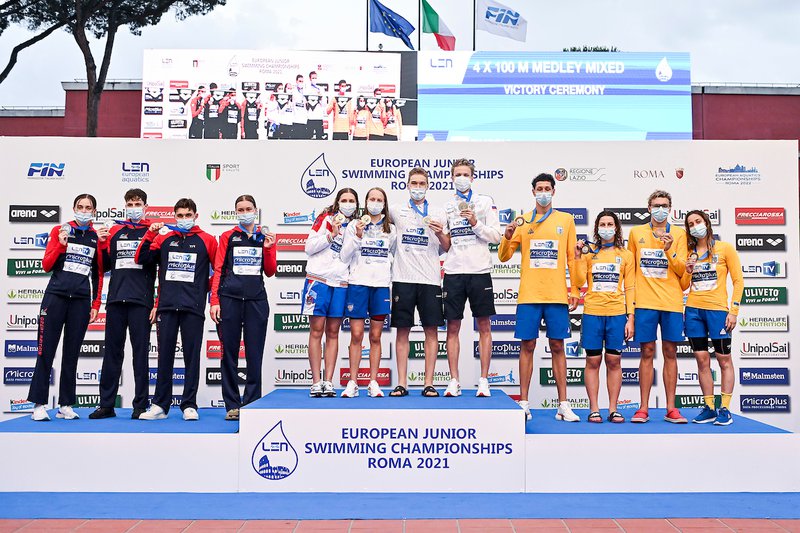 Mixed 4x100m Medley Relay silver European Juniors 2021