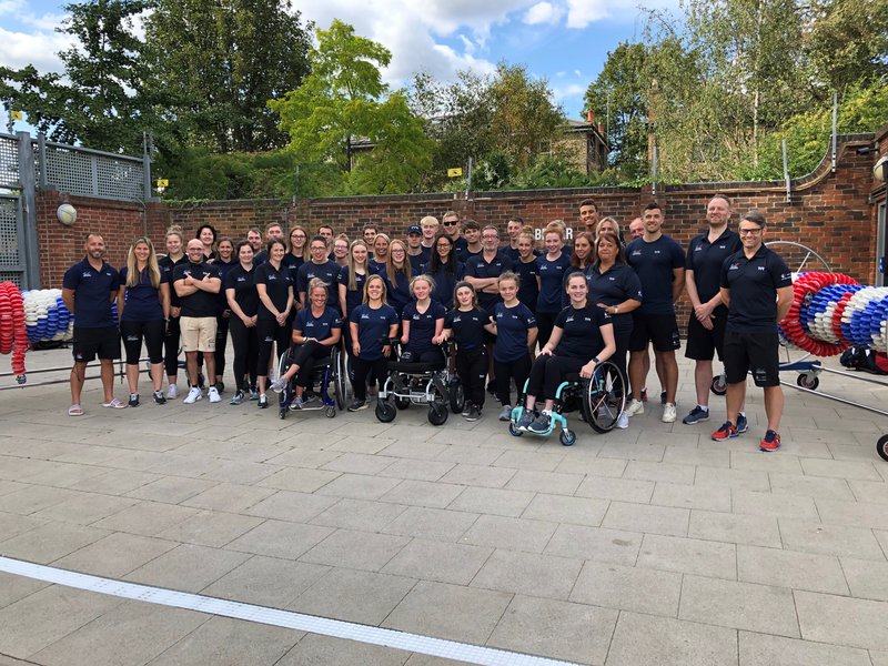 British Para-Swimming team 2019 team picture with staff