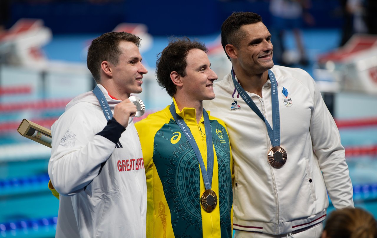 Ben Proud Paris podium [Credit Team GB]