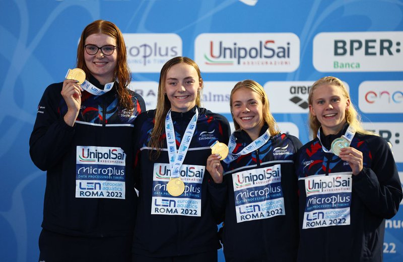 Women's 4x100m Freestyle Relay GOLD good quality Rome 2022