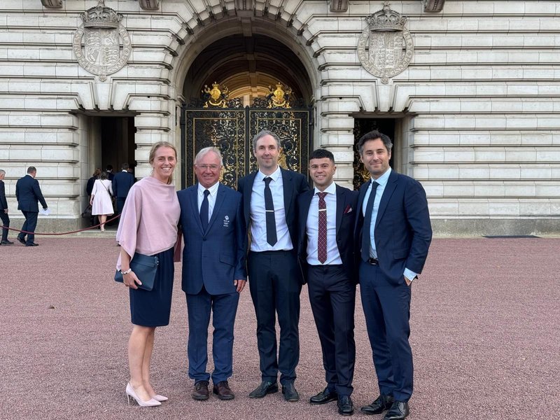 Diving coaches at Buckingham Palace 2024